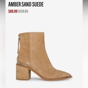 Steve Madden Amber Sand Suede Booties, size 5
